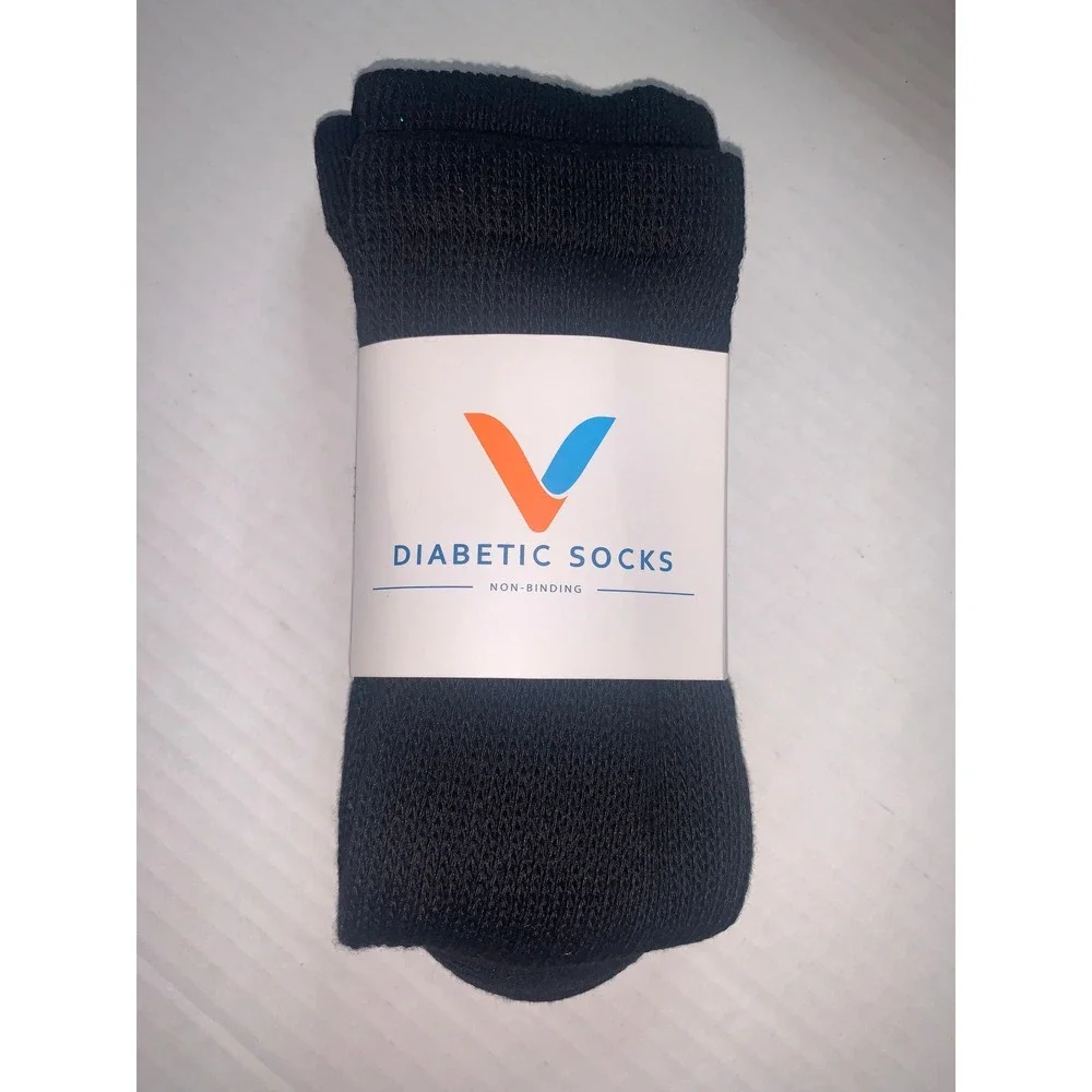 Viasox Diabetic Non‎ Binding Socks Black X Large